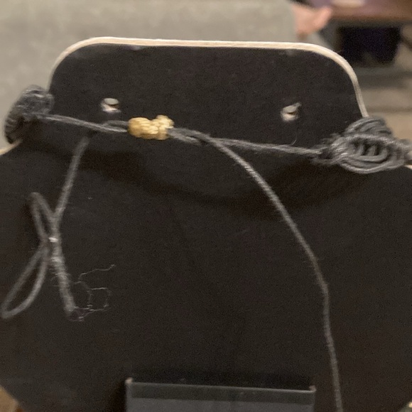 Vintage handmade macrame choker Tassle necklace , metal accessories adjustable - Picture 6 of 7